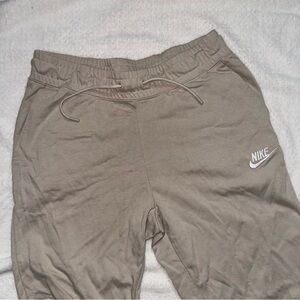 Nike Beige Joggers with Logo